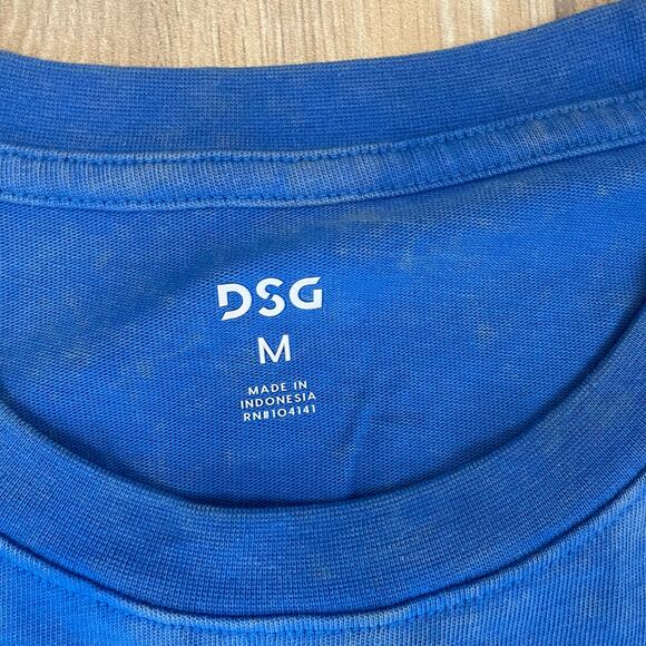 DSG Men’s Medium Blue Organic Cotton Tee Soft Mid-Weight Crewneck Short Sleeve - Picture 3 of 6
